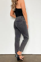 Shaynna High Waist Washed Straight Leg Jeans - FINAL SALE - Madison and Mallory