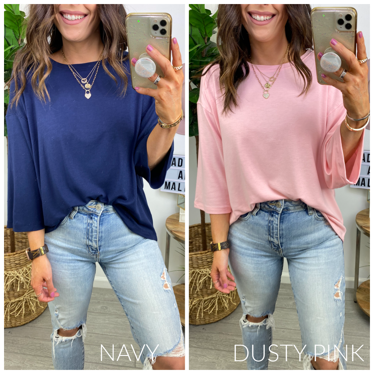  Sherlyn Relaxed Drop Shoulder Top - Madison and Mallory
