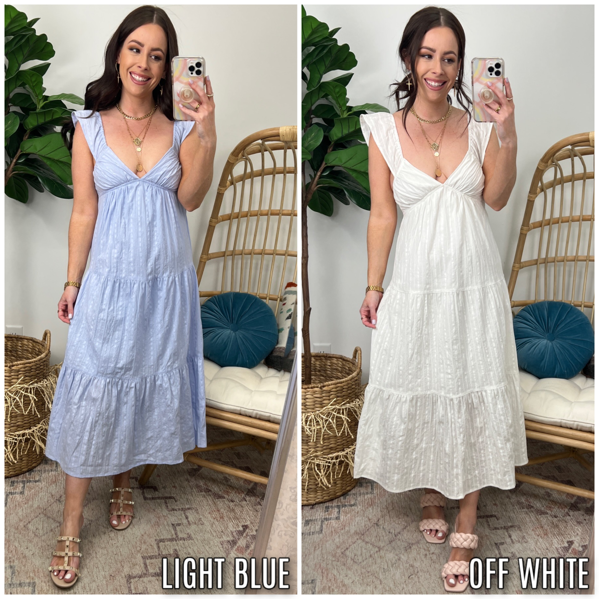  Shimmery Skies Tiered Maxi Dress - Madison and Mallory