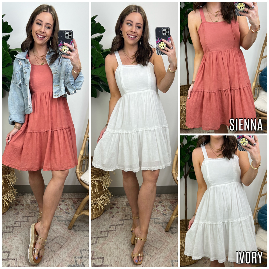  Shona Tiered Lace Dress - FINAL SALE - Madison and Mallory
