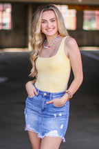 Butter / S Sightsee Square Neck Bodysuit - FINAL SALE - Madison and Mallory