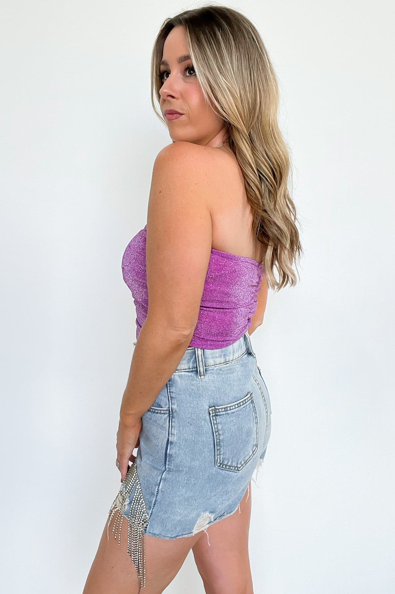  Sincerely Brilliant Ruched Strapless Bodysuit - FINAL SALE - Madison and Mallory