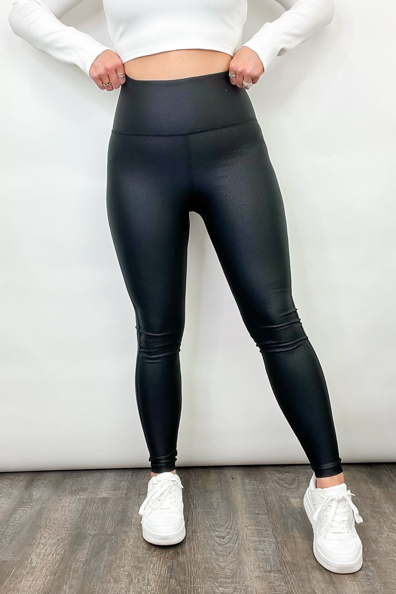  Sleek and Chic Pebbled Faux Leather Leggings - BACK IN STOCK - Madison and Mallory