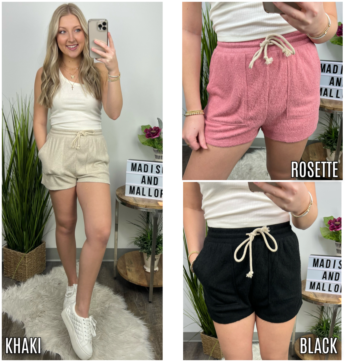  Snooze Off Drawstring Shorts - FINAL SALE - Madison and Mallory