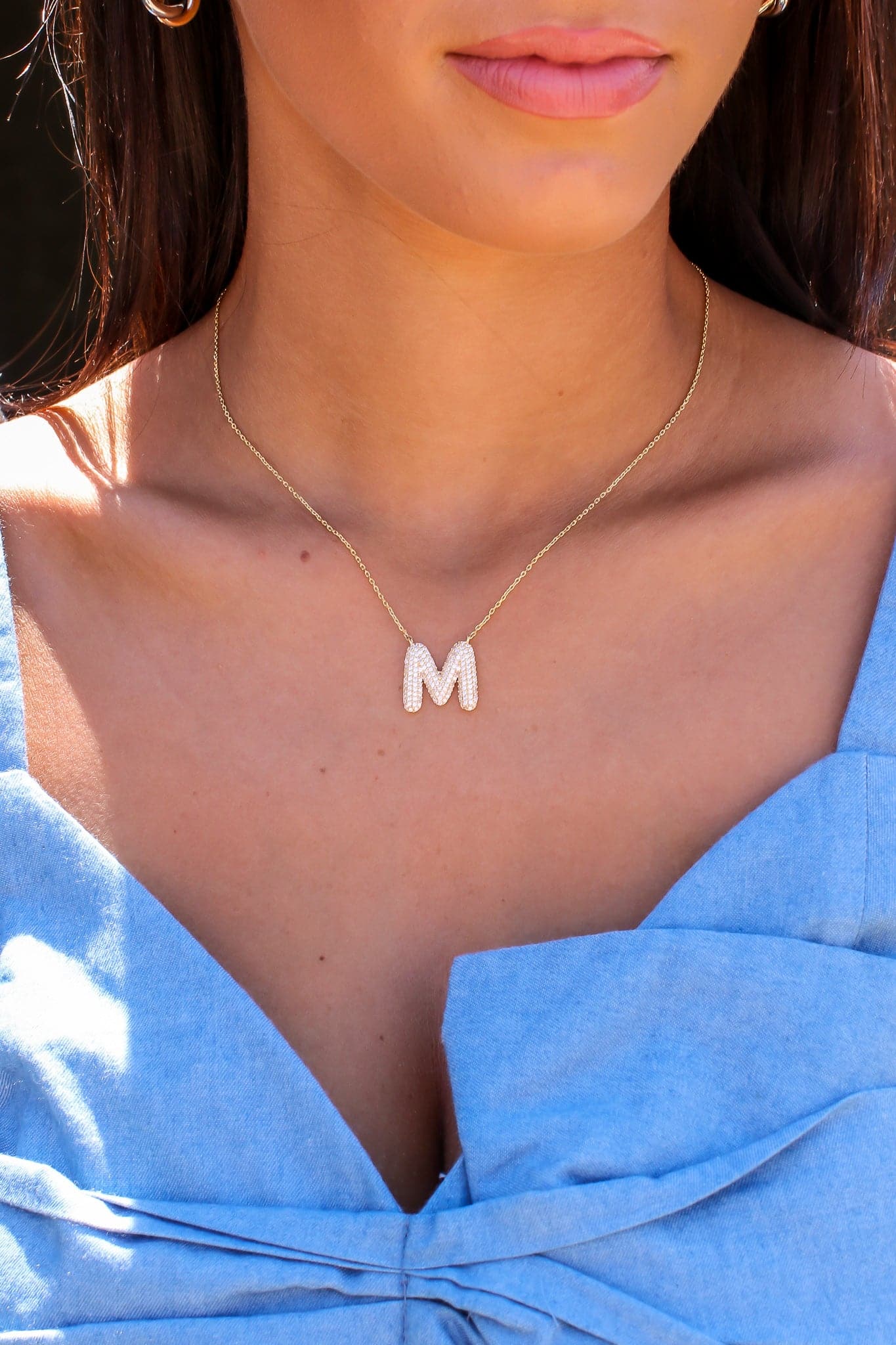 A So Personal Crystal Initial Necklace - Madison and Mallory