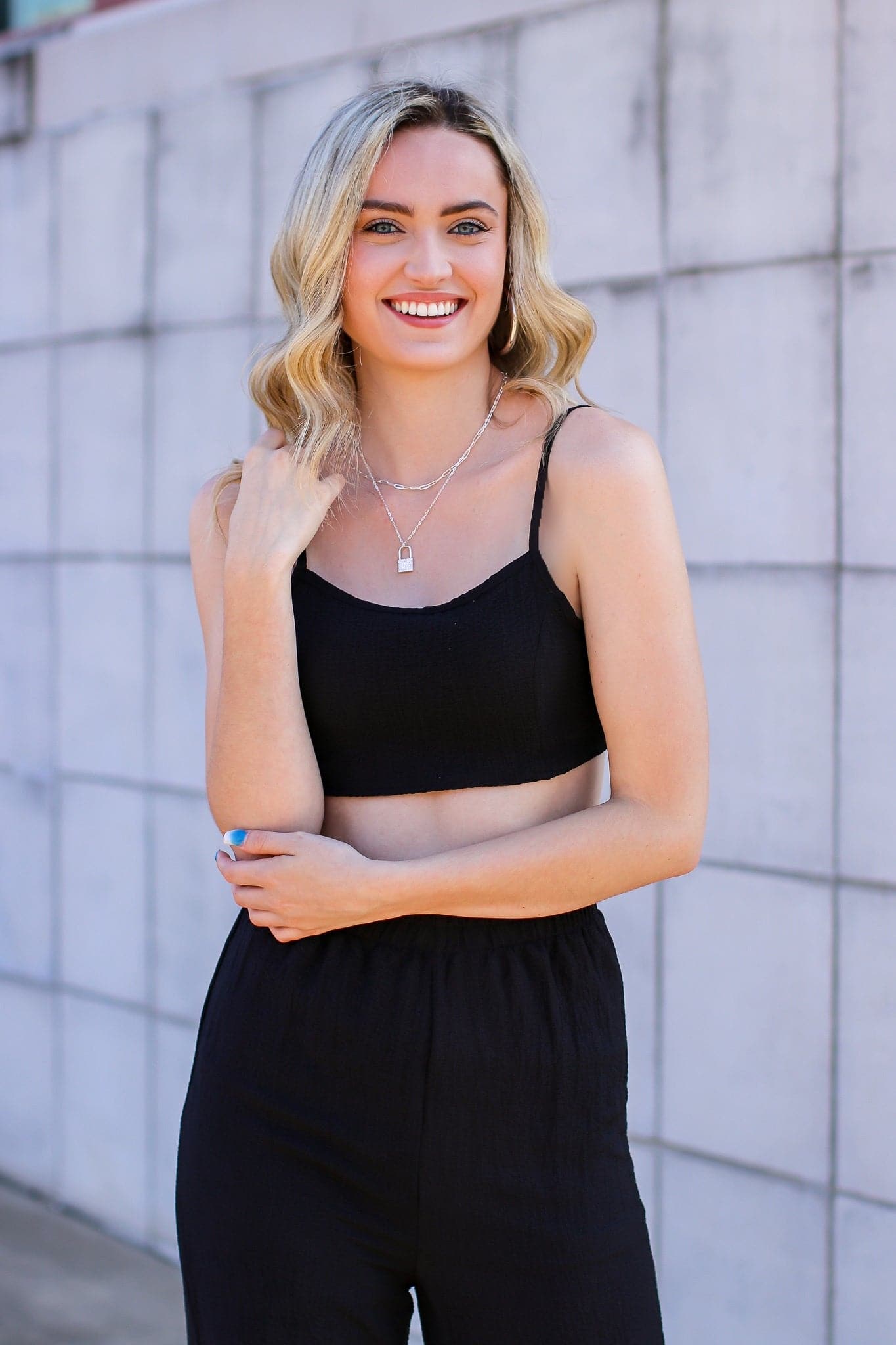 S / Black Somerville Crop Top - FINAL SALE - Madison and Mallory