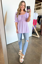  Step into Daylight Square Neck Babydoll Top - FINAL SALE - Madison and Mallory