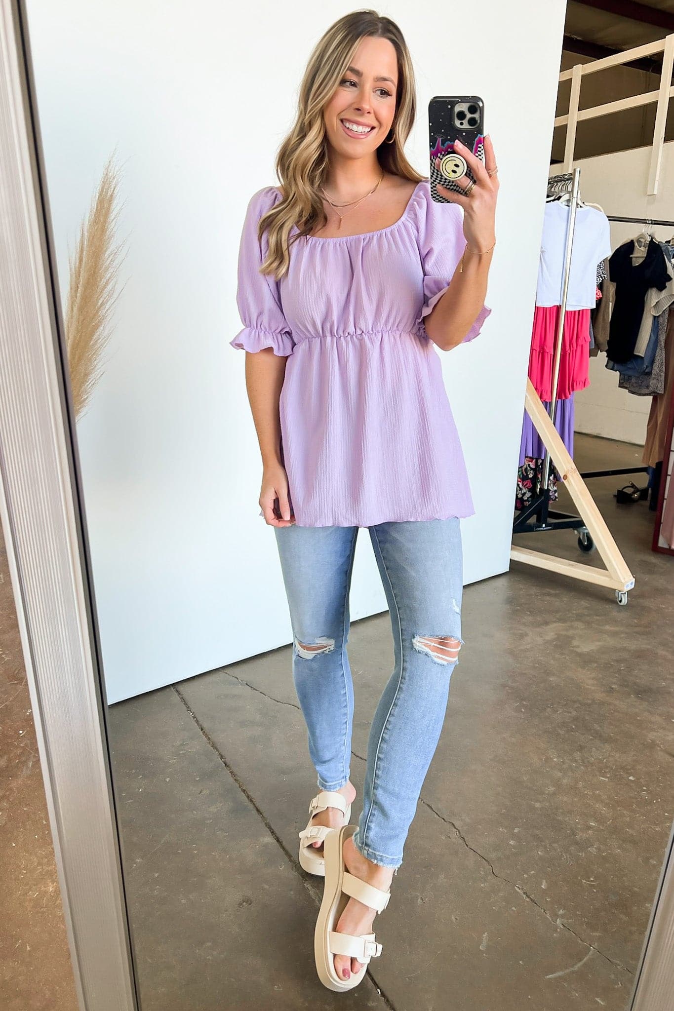  Step into Daylight Square Neck Babydoll Top - FINAL SALE - Madison and Mallory