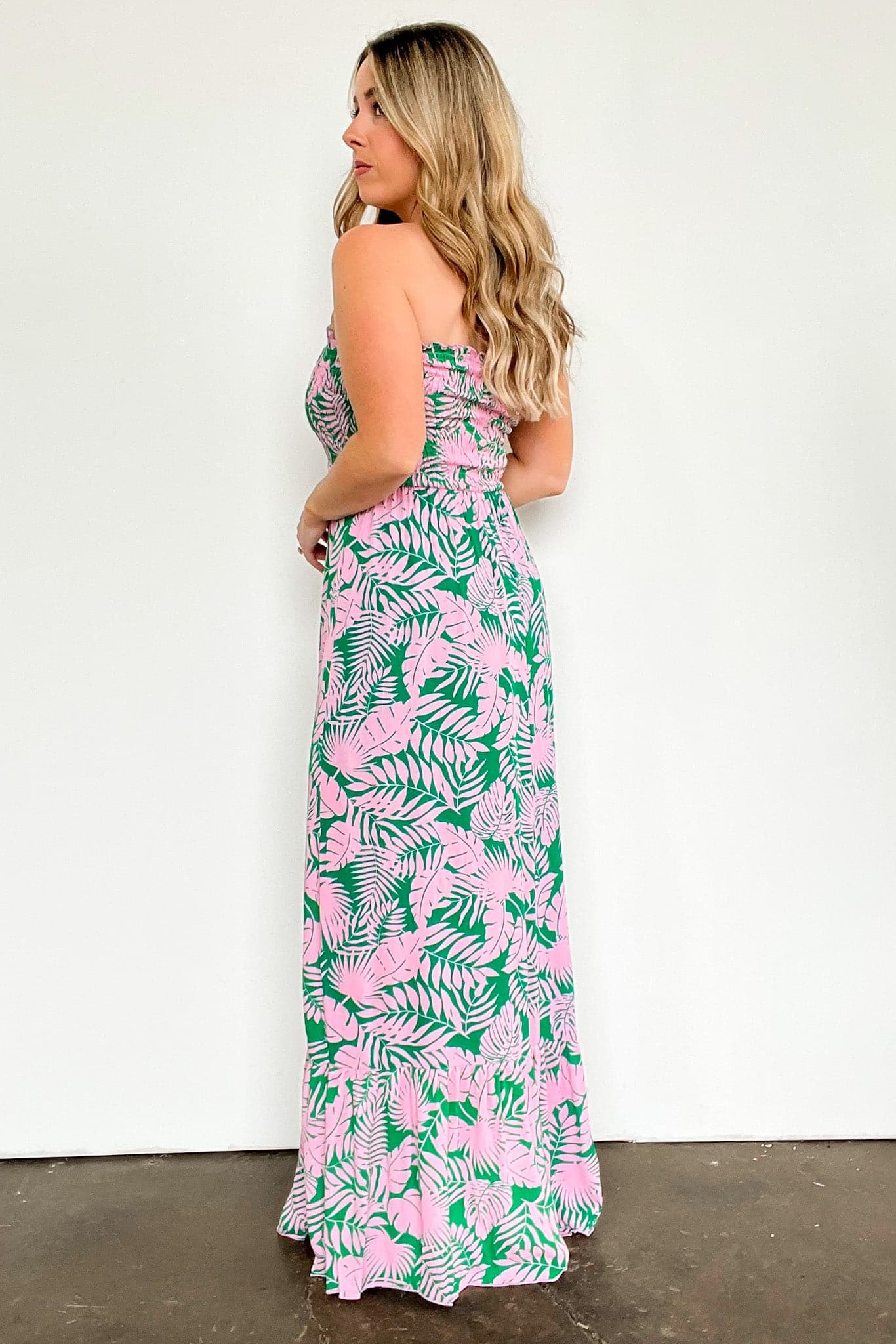  Still in Paradise Tropical Print Smocked Maxi Dress - FINAL SALE - Madison and Mallory