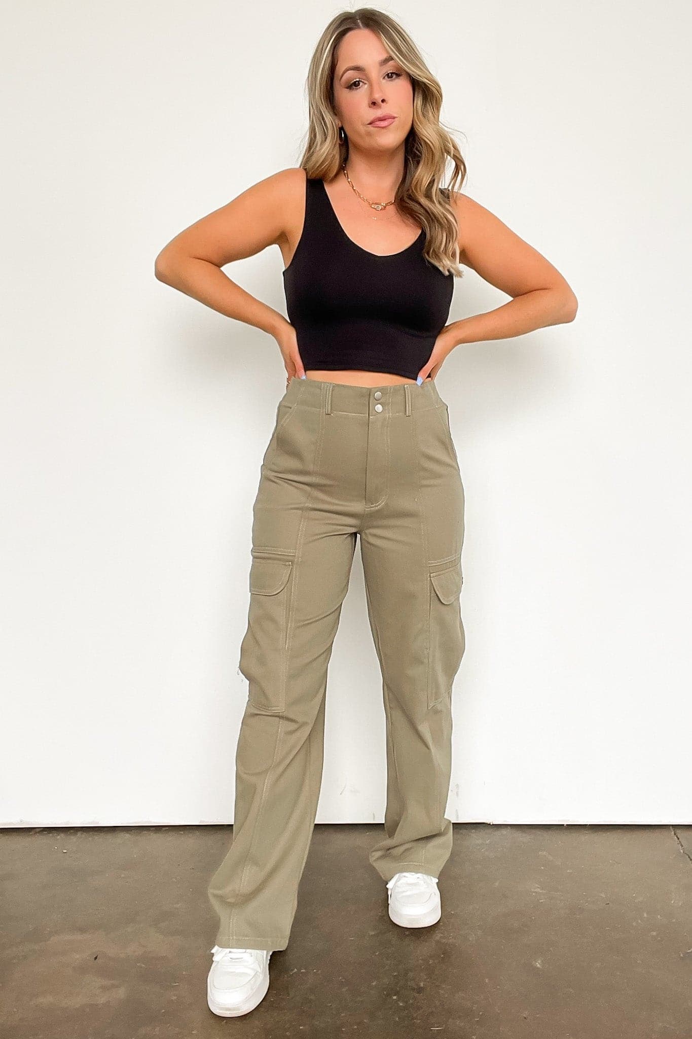  Style Club Wide Leg Cargo Pants - FINAL SALE - Madison and Mallory