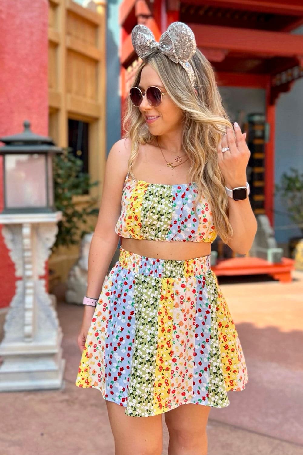  Sun and Blooms Floral Print Top and Skirt Set - FINAL SALE - Madison and Mallory