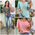 Sweet Solitude Relaxed Fit Swiss Dot Top - FINAL SALE - Madison and Mallory
