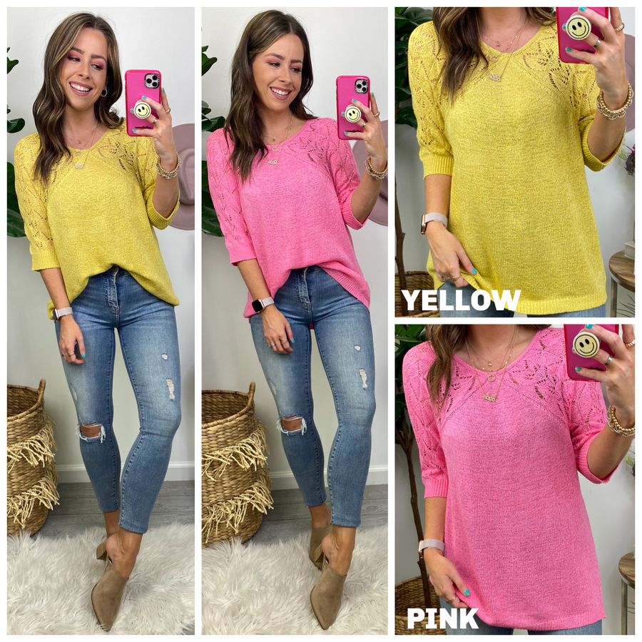 Sweetest Fantasy Knit Detail Sweater - FINAL SALE - Madison and Mallory