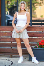  Sylane Ribbed Knit Flowy Shorts - FINAL SALE - Madison and Mallory