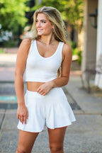  Sylane Ribbed Knit Flowy Shorts - FINAL SALE - Madison and Mallory