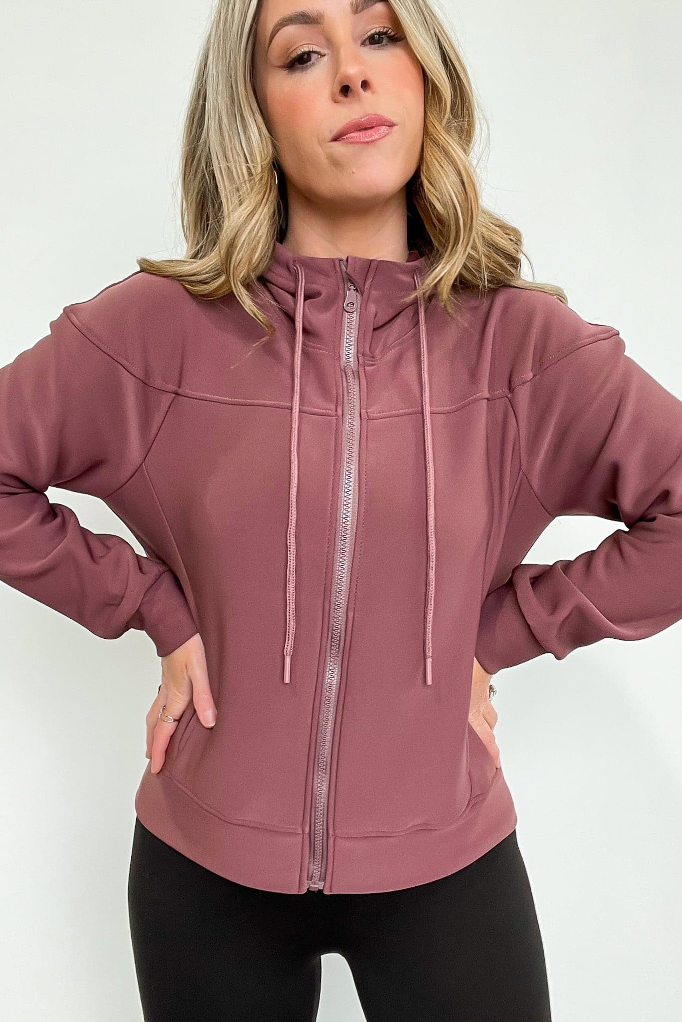  Synoy Scuba Knit Zip Hooded Jacket - Madison and Mallory