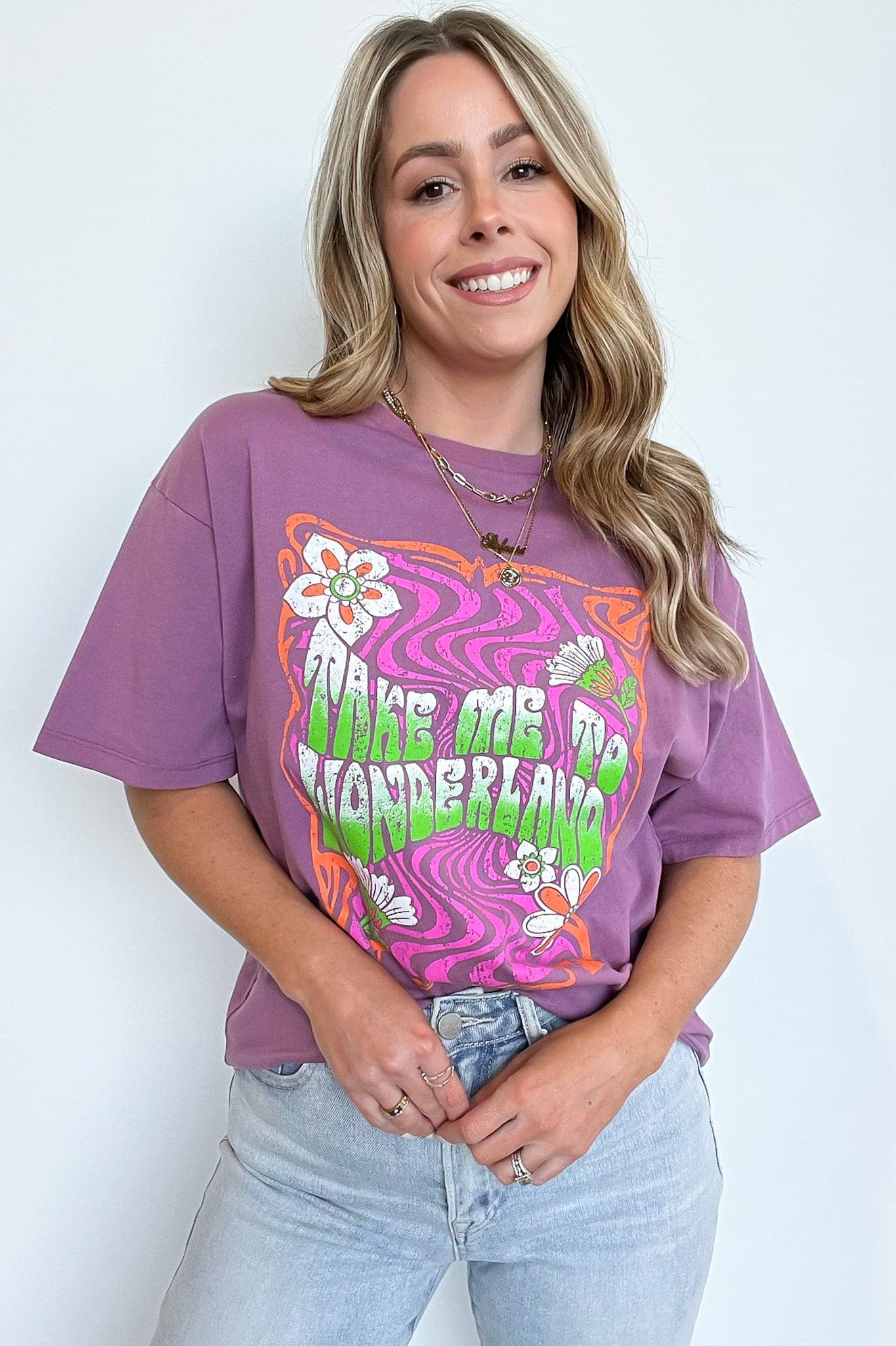  Take Me to Wonderland Graphic Top - Madison and Mallory