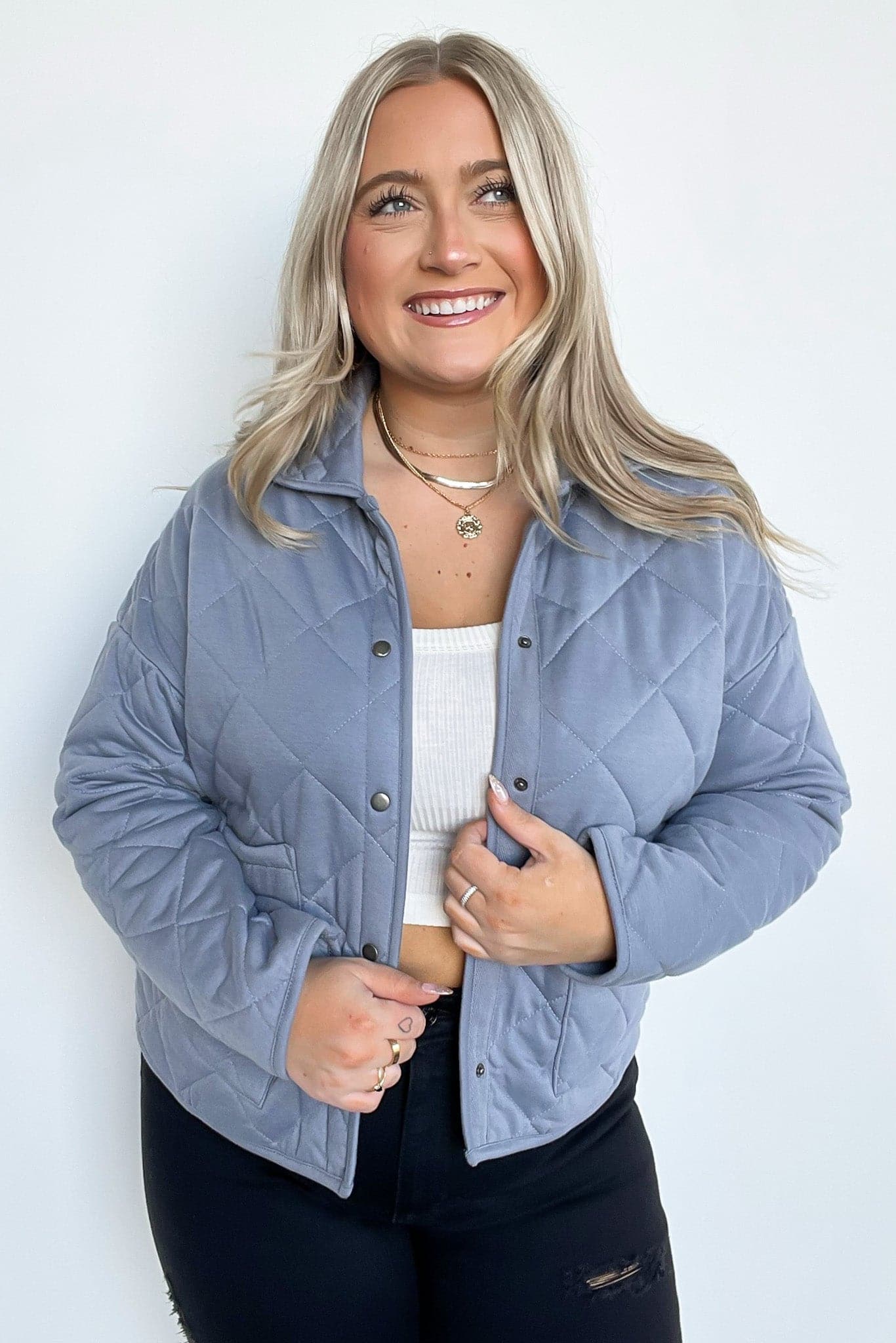  Talleigh Button Down Quilted Jacket - FINAL SALE - Madison and Mallory