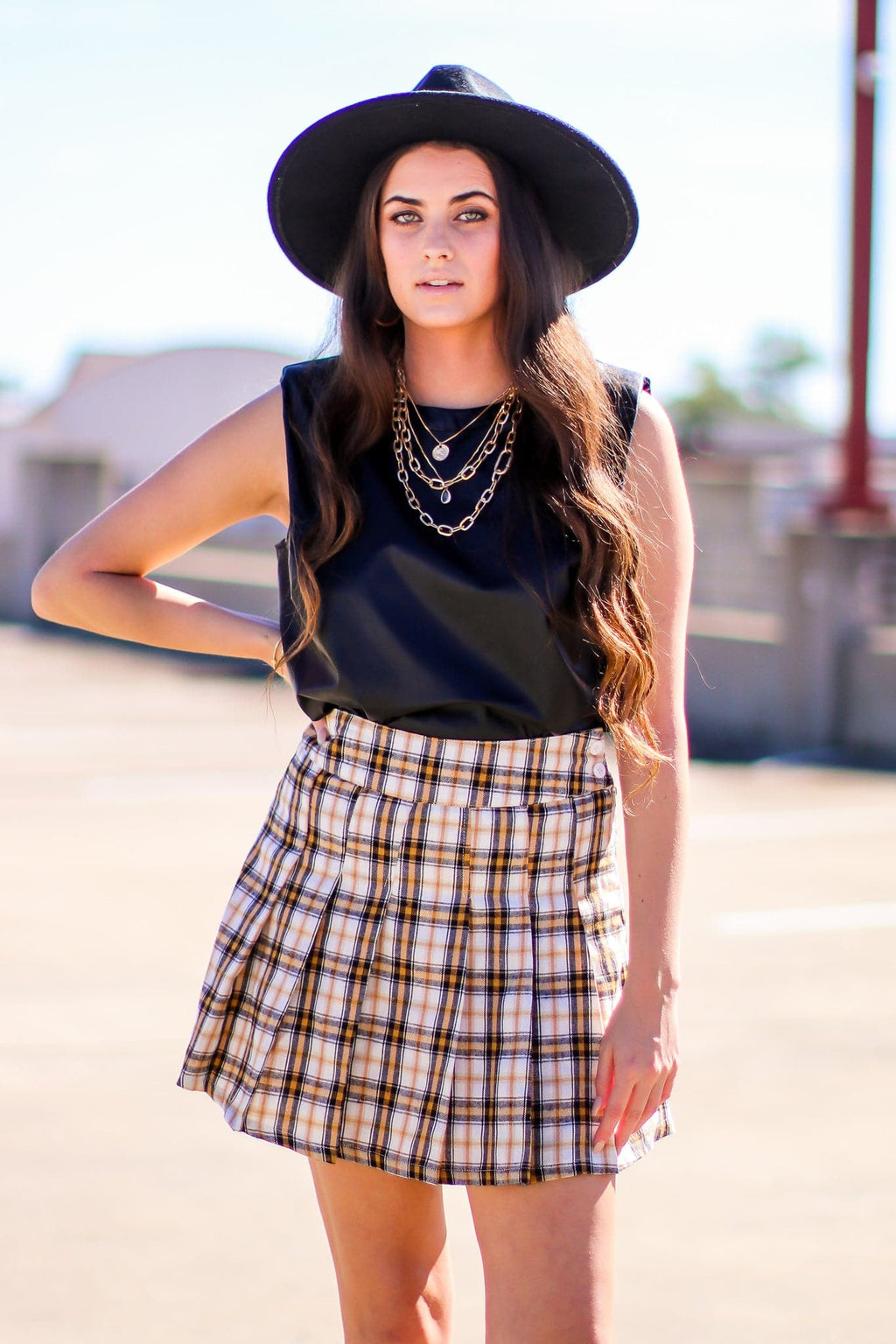 Lowri Vegan Leather Muscle Tank Top -  FINAL SALE - Madison and Mallory