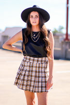  Lowri Vegan Leather Muscle Tank Top -  FINAL SALE - Madison and Mallory