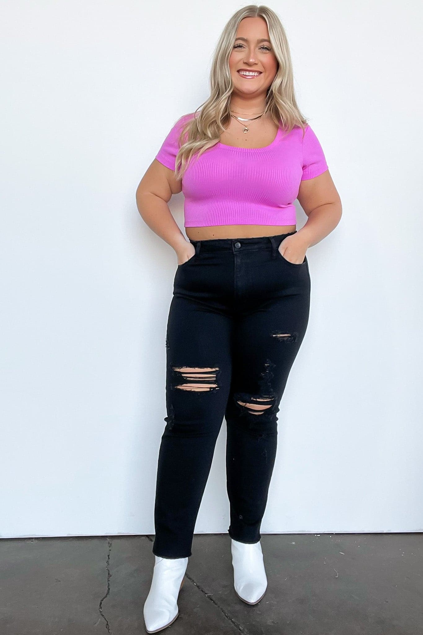  Tarah Distressed Crop Jeans - BACK IN STOCK - Madison and Mallory