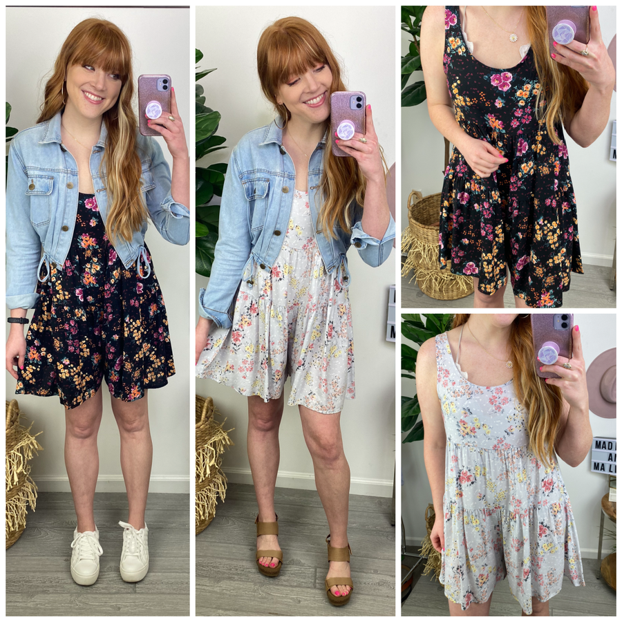  Tarrie Flowy Floral Romper - FINAL SALE - Madison and Mallory