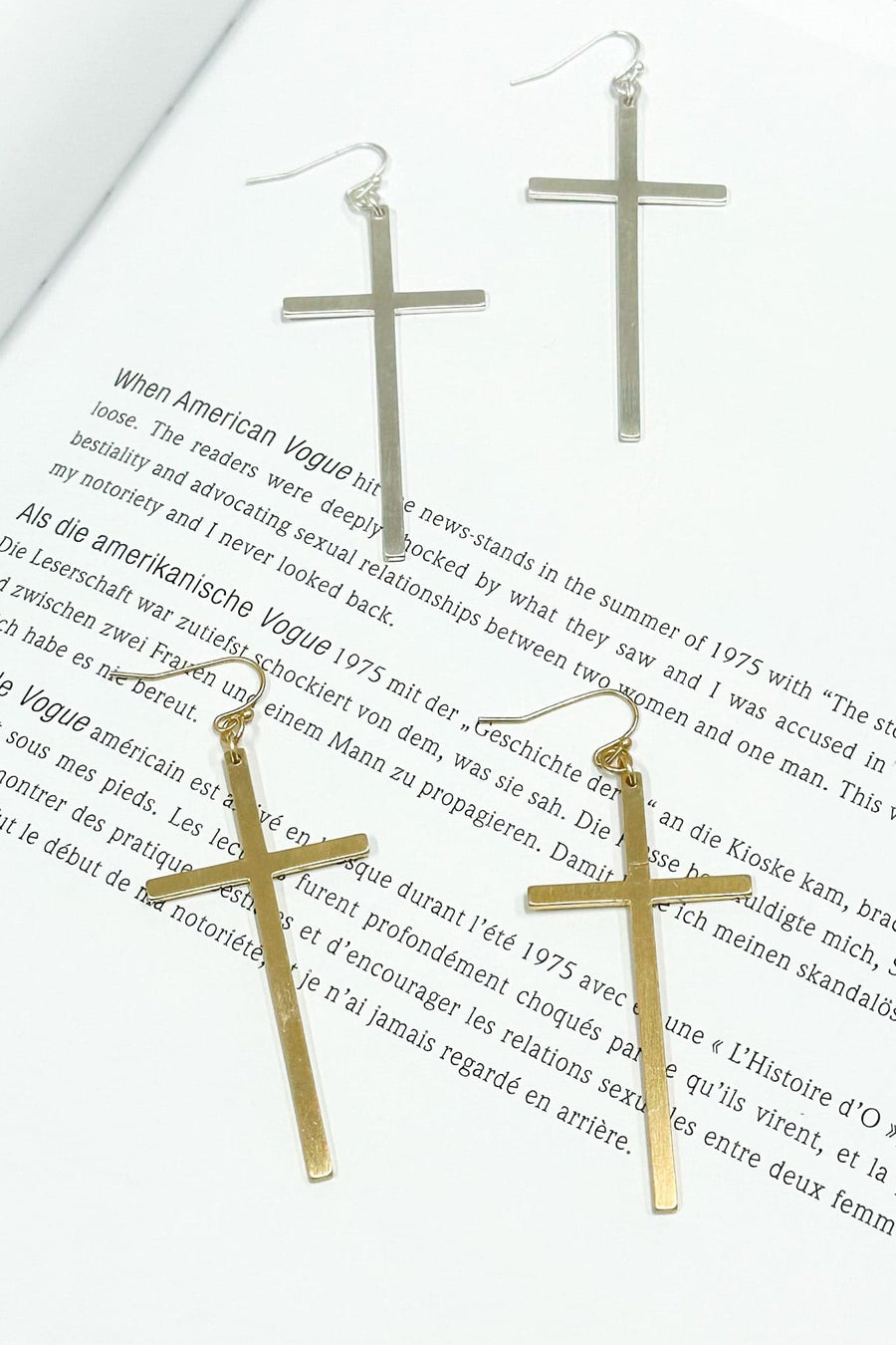  Taylar Cross Drop Earrings - Madison and Mallory