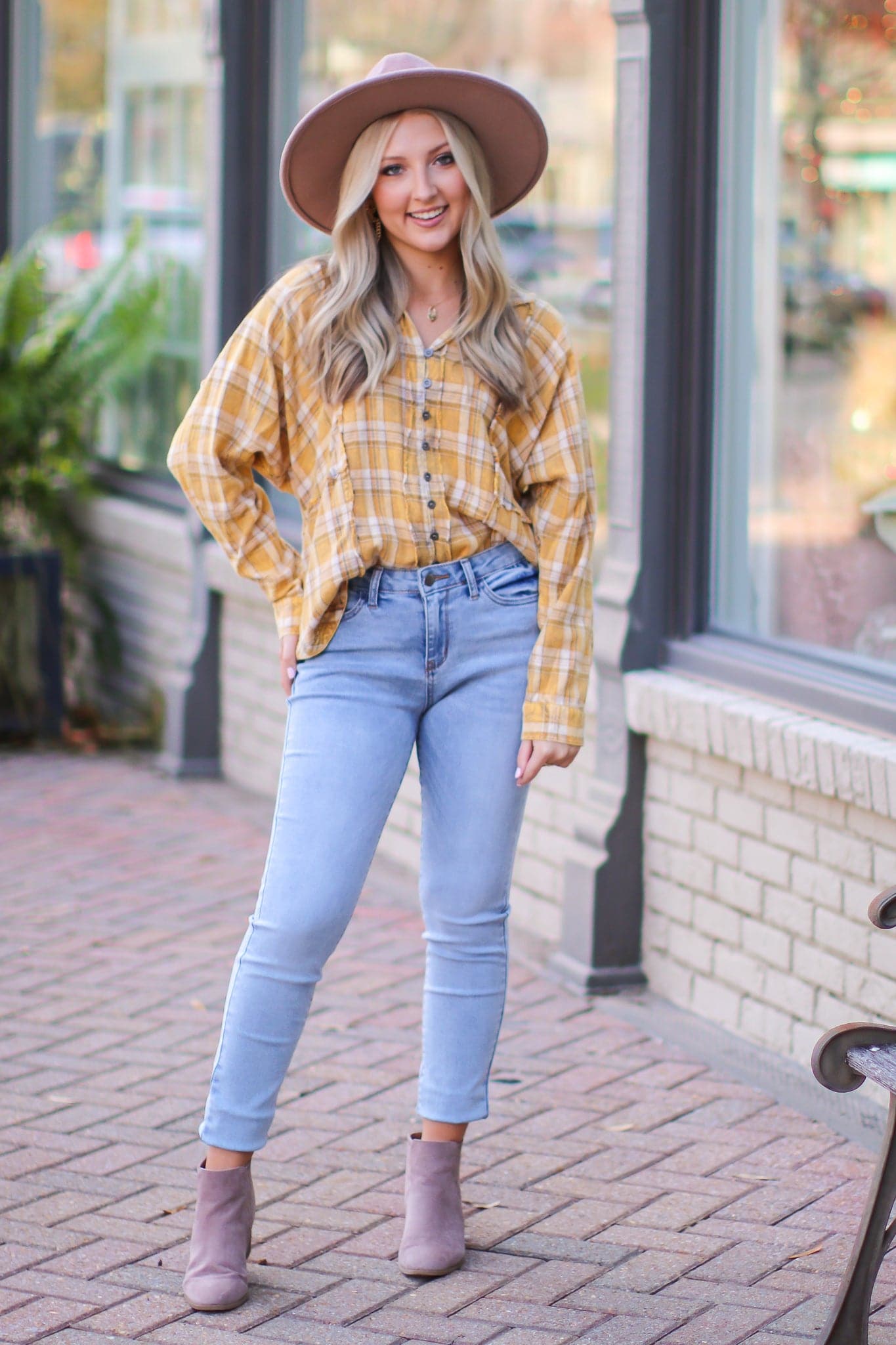  Taylee Relaxed Plaid Raw Edge Top - FINAL SALE - Madison and Mallory