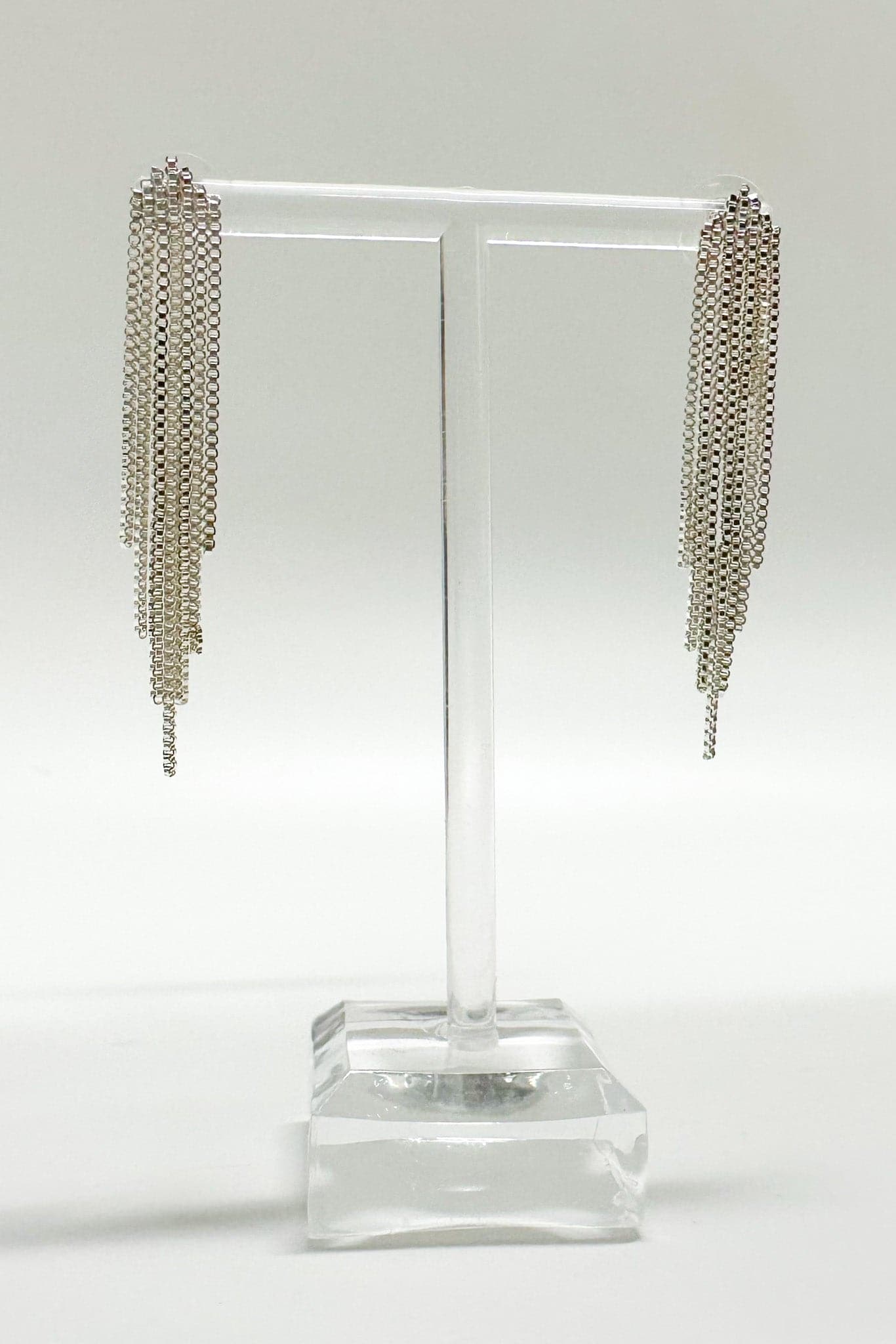 Silver Terrah Chain Drop Earrings - Madison and Mallory