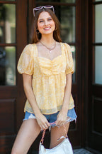  Tilien Floral Babydoll Top - FINAL SALE - Madison and Mallory