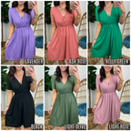  Top Notch Surplice Front Dress - FINAL SALE - Madison and Mallory