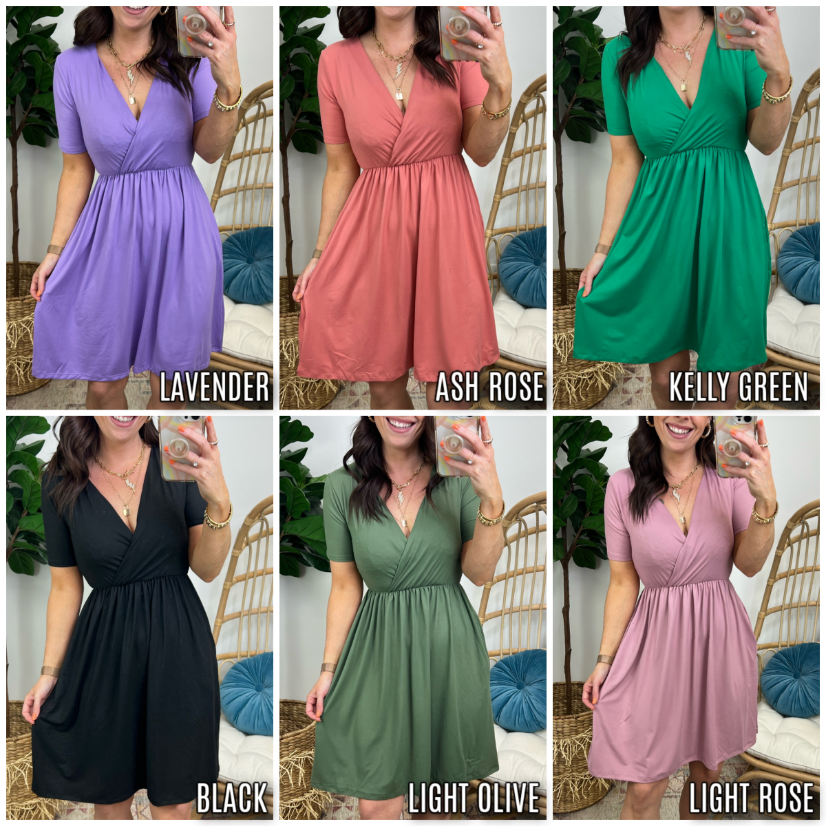  Top Notch Surplice Front Dress - FINAL SALE - Madison and Mallory
