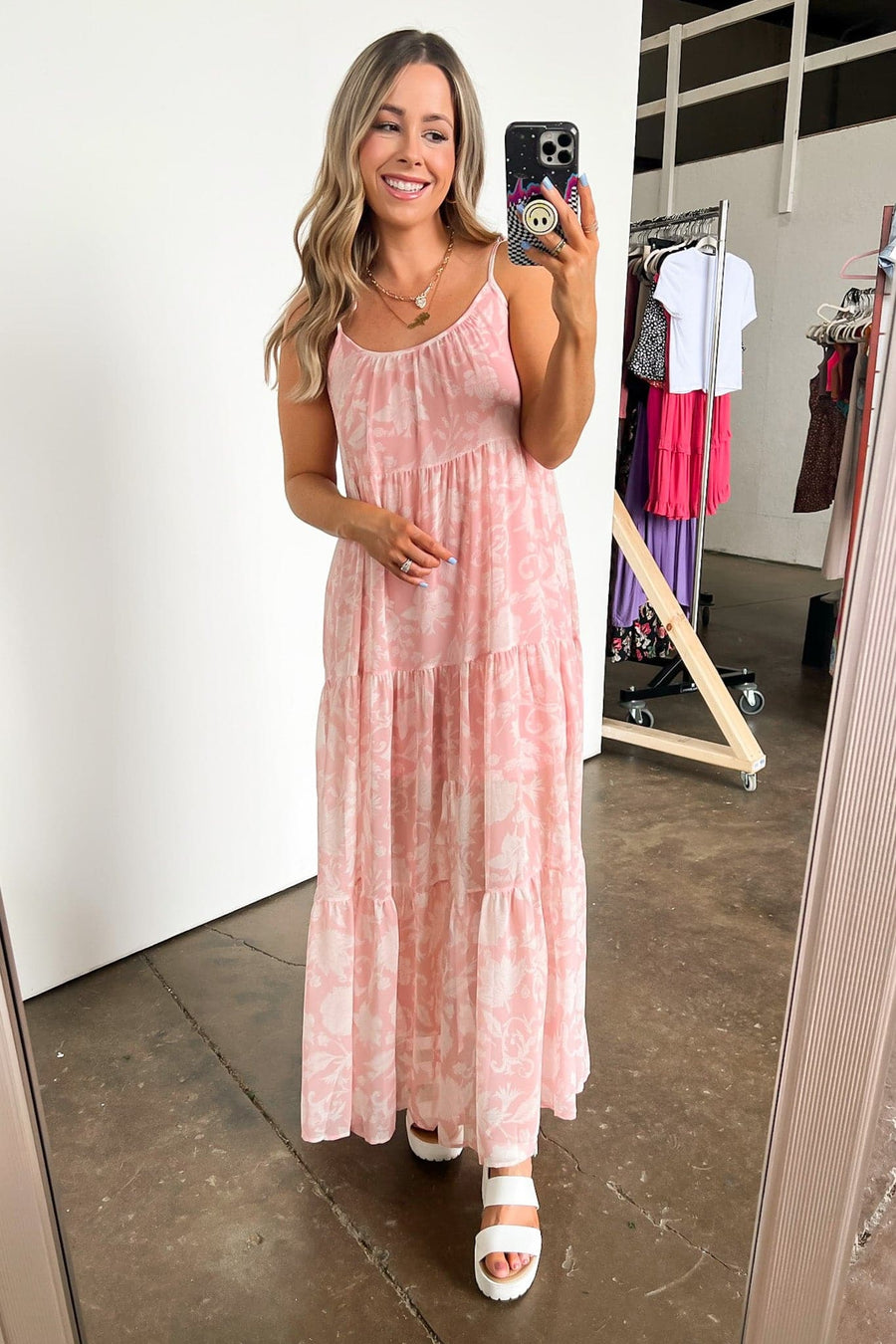 Blush / S Treasure You Floral Maxi Dress - FINAL SALE - Madison and Mallory