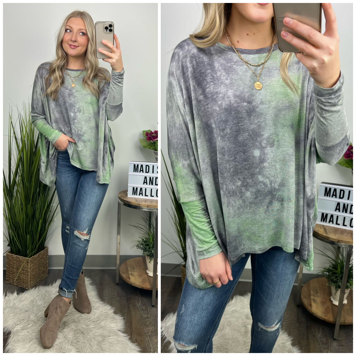  Trendy Type Cloud Wash Flowy Top - Madison and Mallory