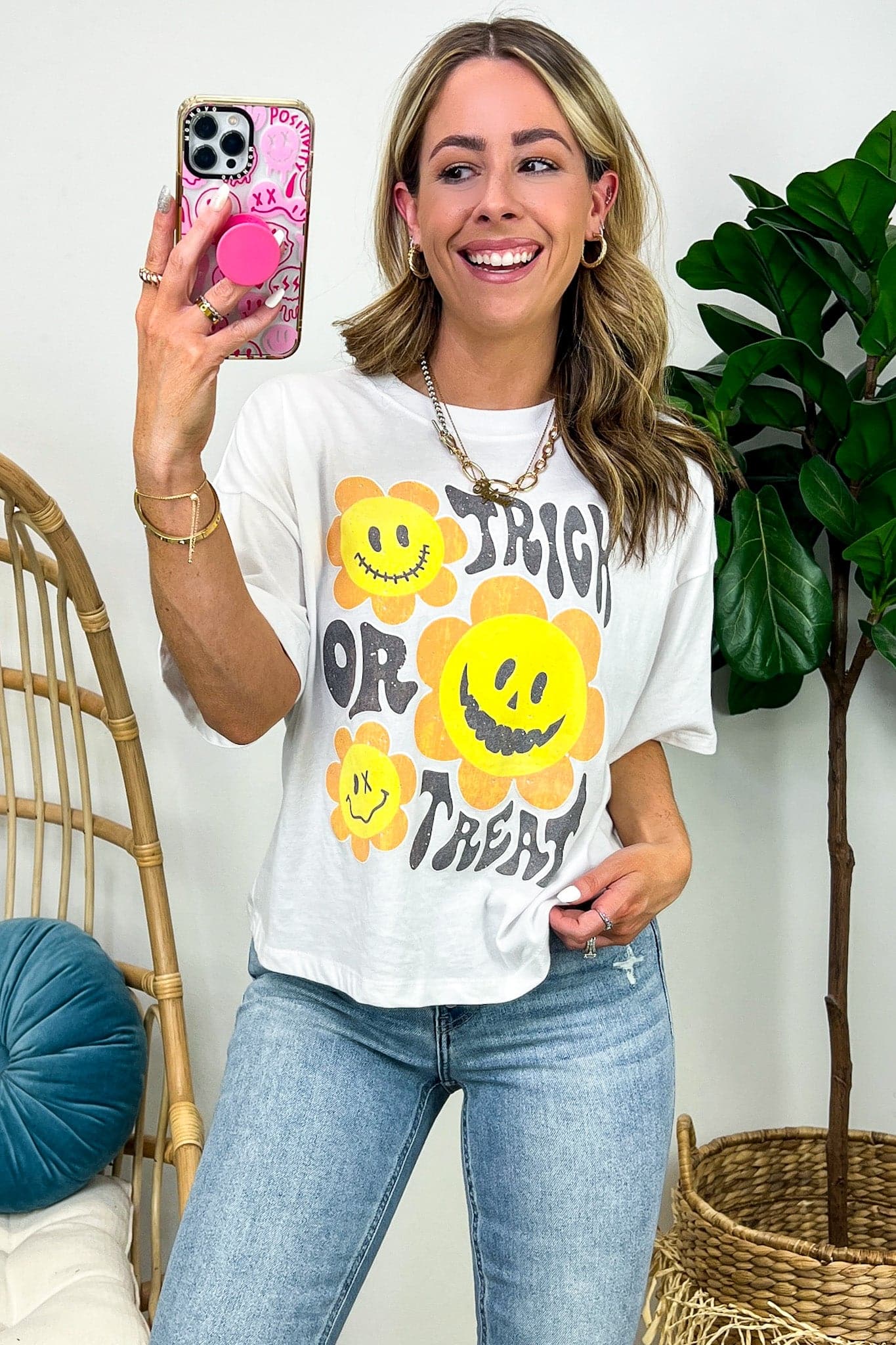  Trick or Treat Relaxed Graphic Tee - FINAL SALE - Madison and Mallory