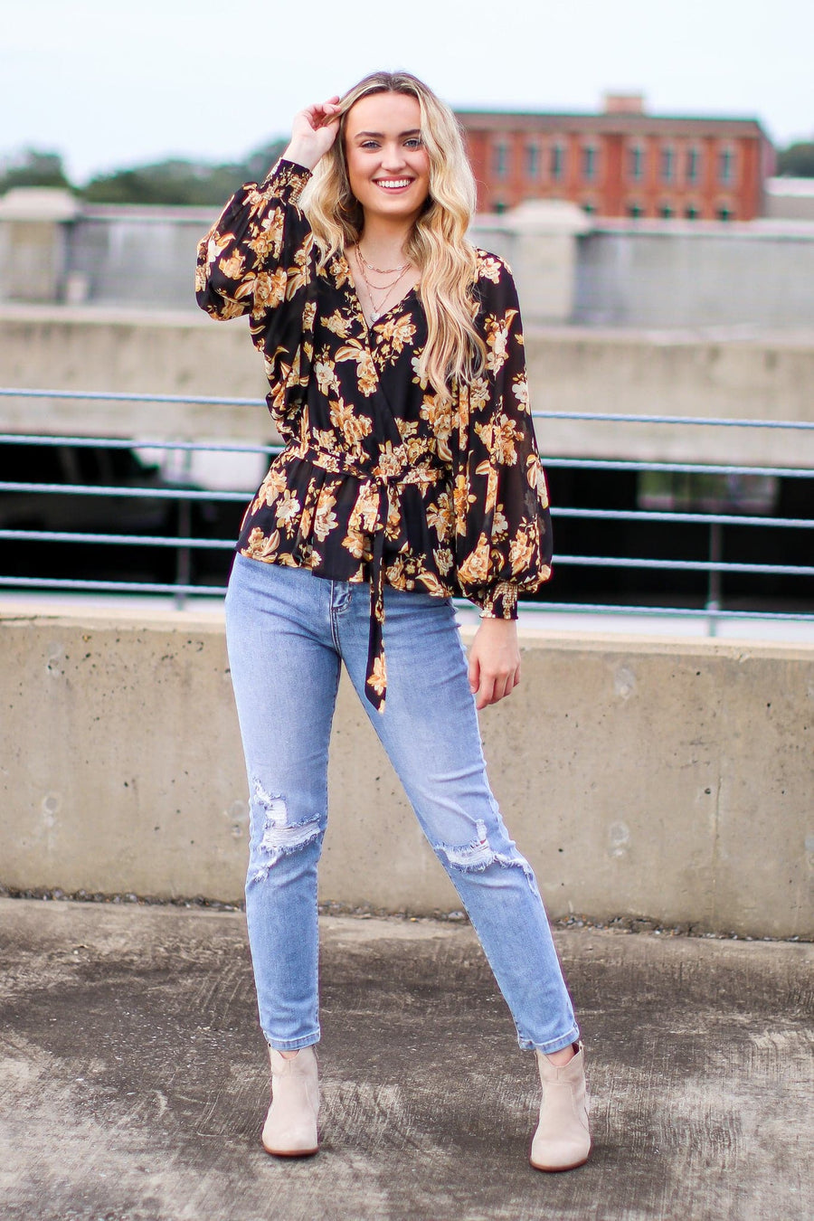  Truly Lovely Floral Peplum Top - FINAL SALE - Madison and Mallory