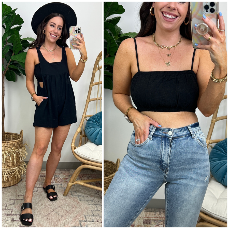 Unconditionally Yours Gathered Crop Top - FINAL SALE - Madison and Mallory