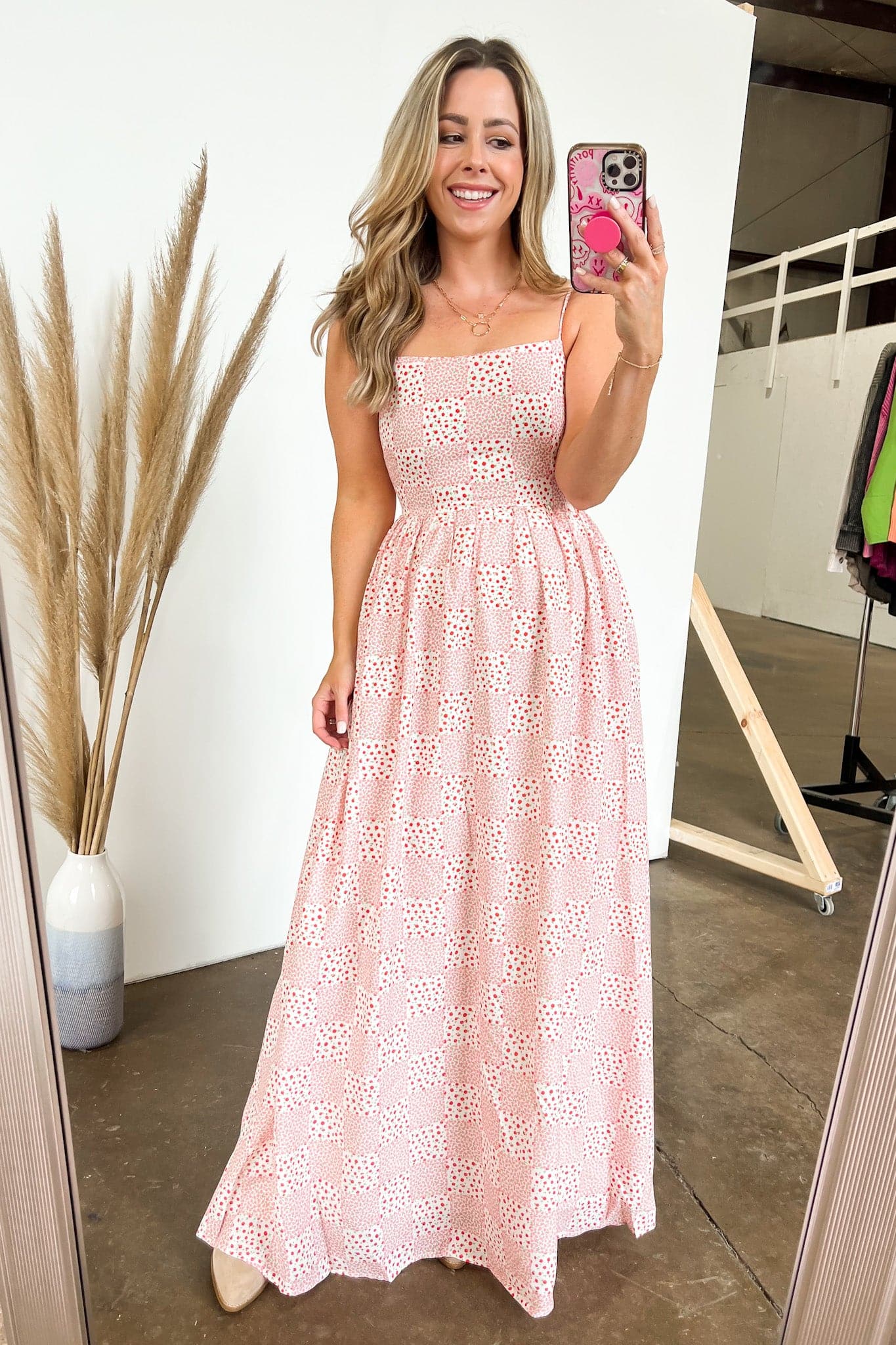 S / Blush Unique Flair Patchwork Floral Maxi Dress - BACK IN STOCK - Madison and Mallory