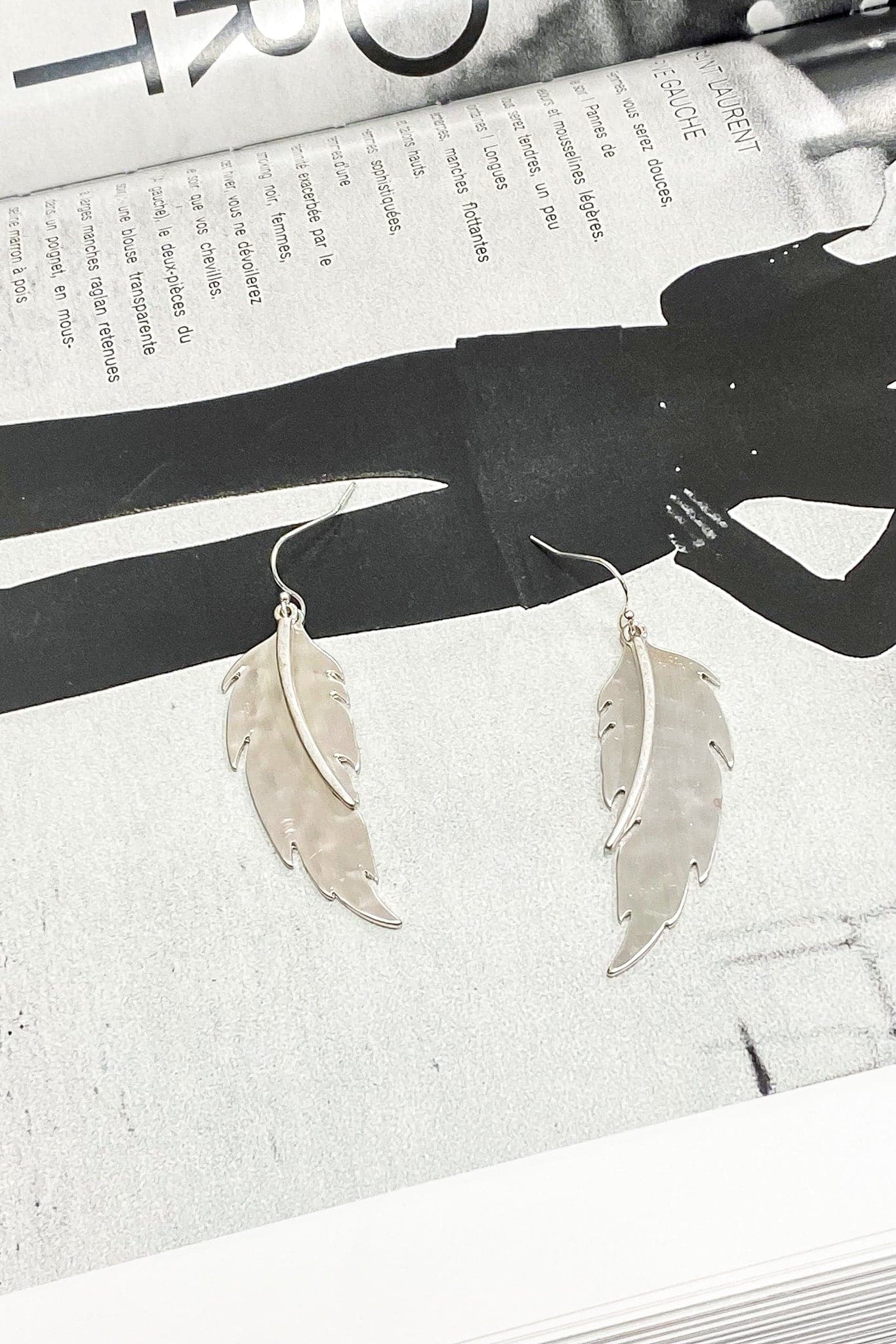  Valletta Feather Drop Earrings - Madison and Mallory