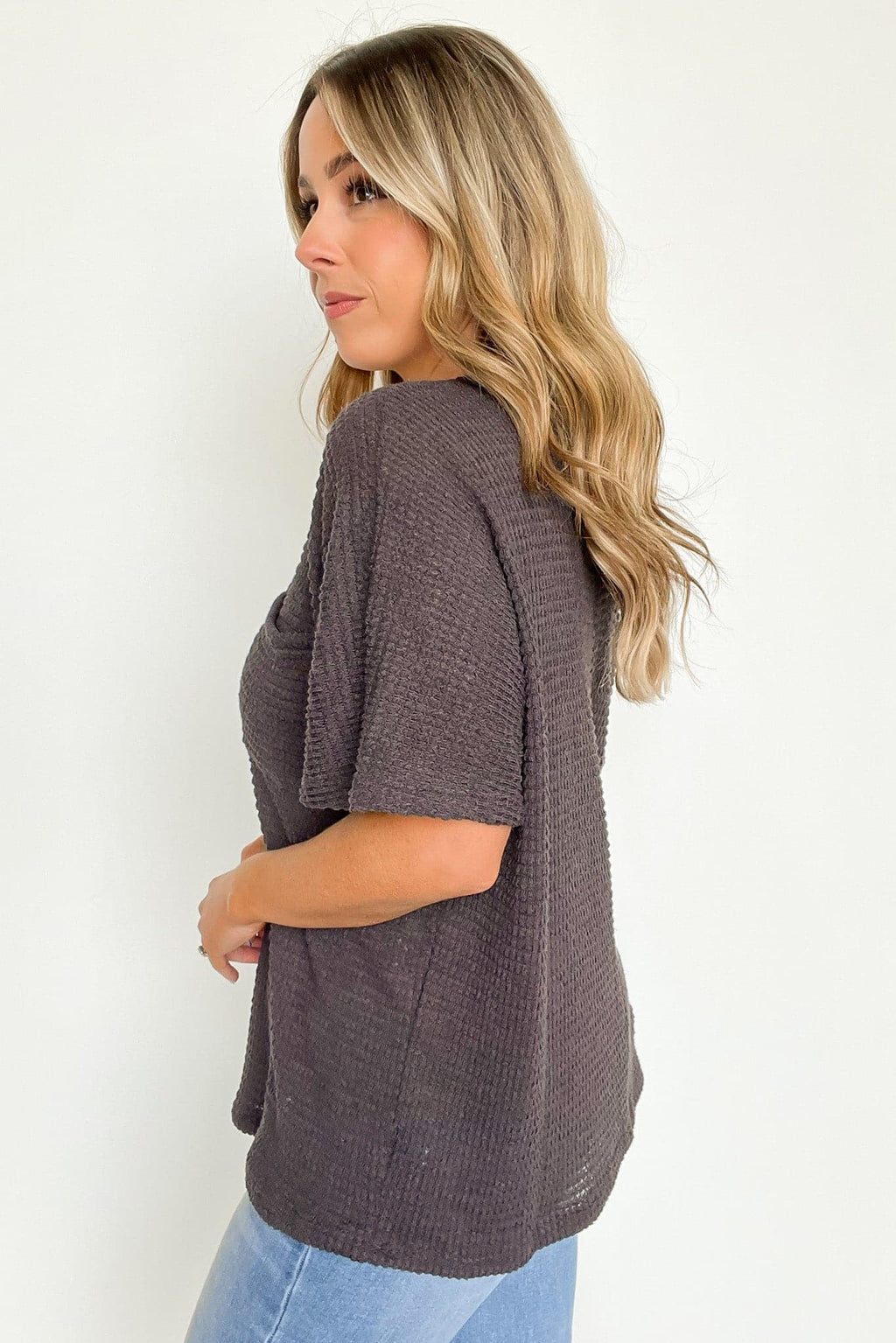 Varnie Knit U-Neck Pocket Top - FINAL SALE - Madison and Mallory