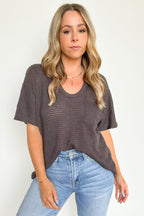 Varnie Knit U-Neck Pocket Top - FINAL SALE - Madison and Mallory