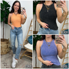 Vorna Mineral Wash Halter Tank Top - FINAL SALE - Madison and Mallory