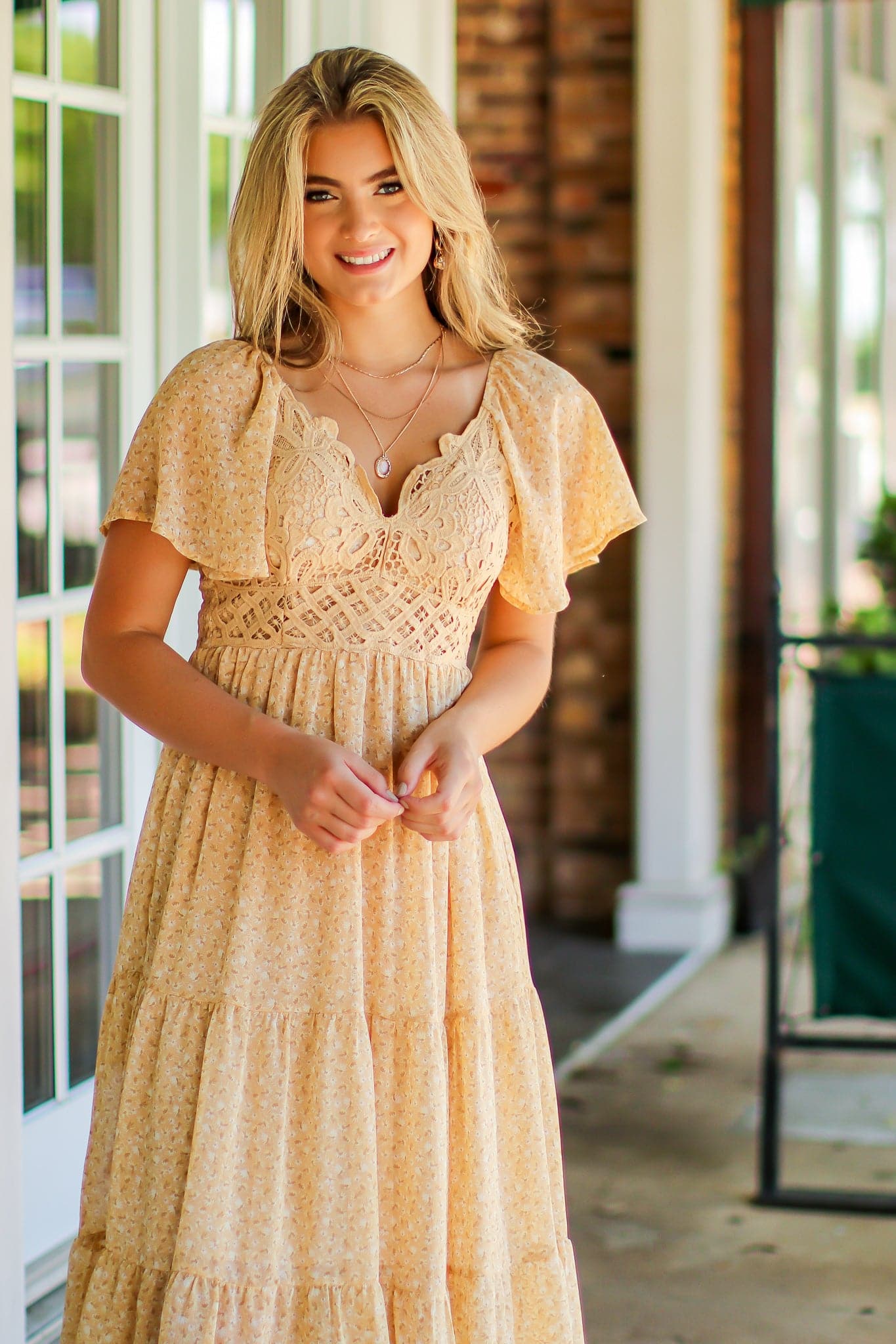  Wishful Dreams Crochet Lace Floral Dress - FINAL SALE - Madison and Mallory