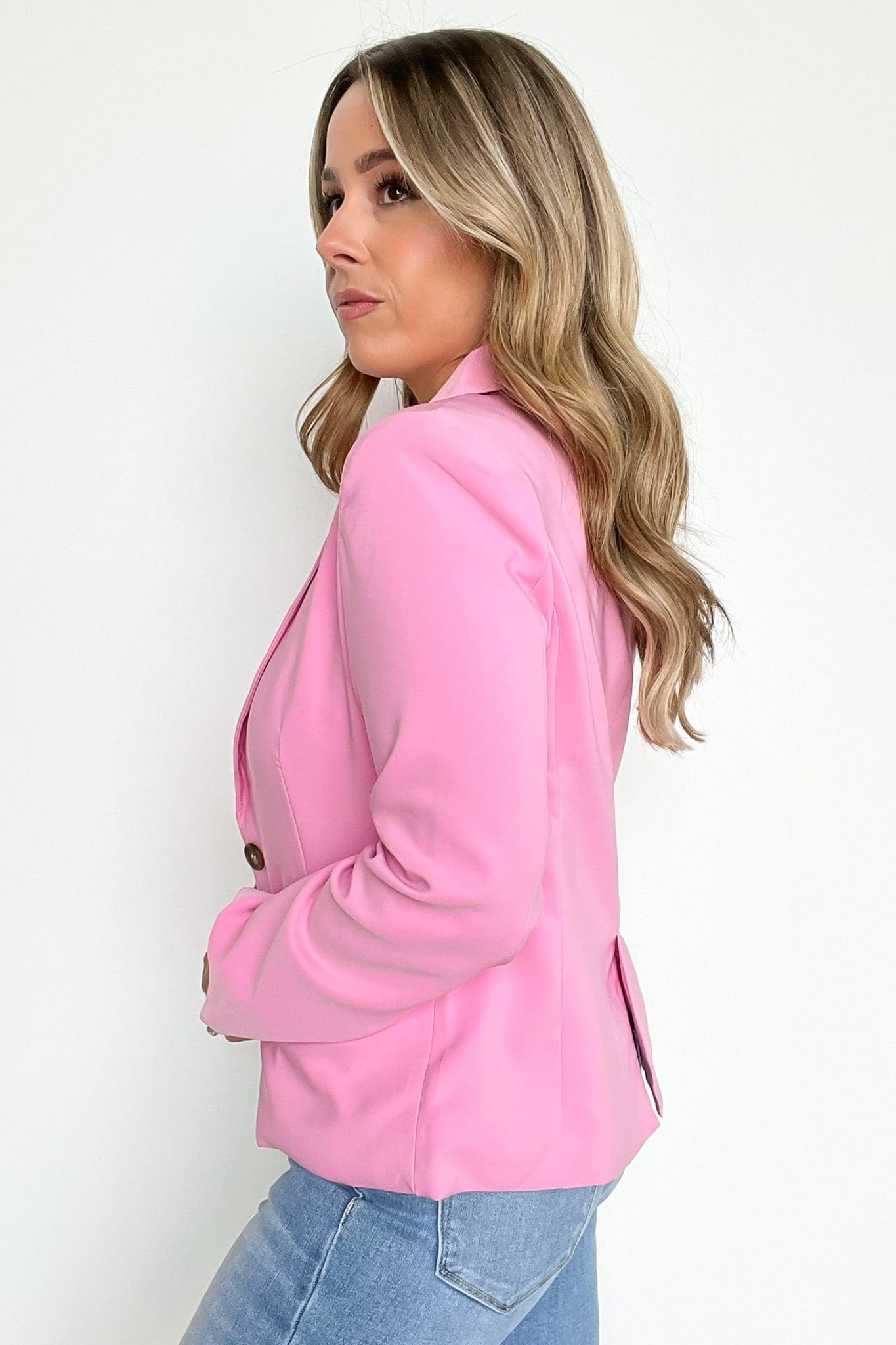  Working for It Button Collared Blazer - BACK IN STOCK - Madison and Mallory