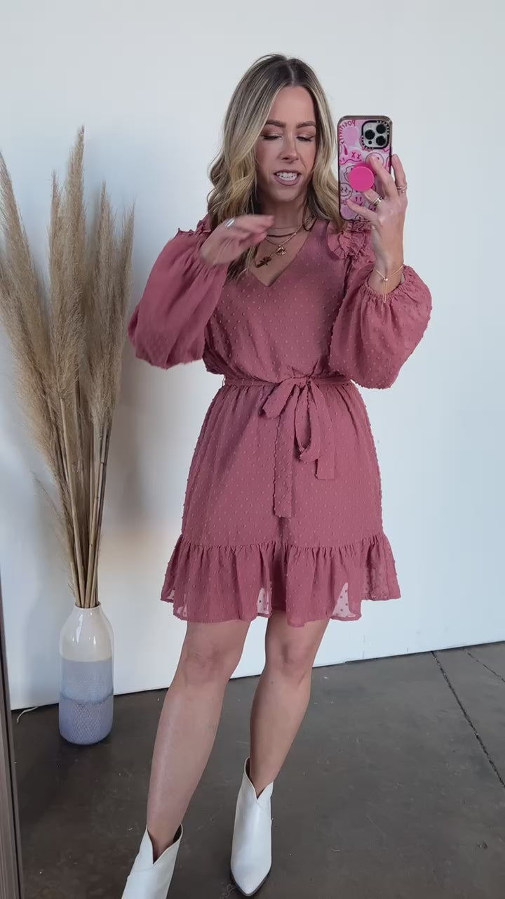 Always Stunning Swiss Dot Ruffle Dress - FINAL SALE - Madison and Mallory
