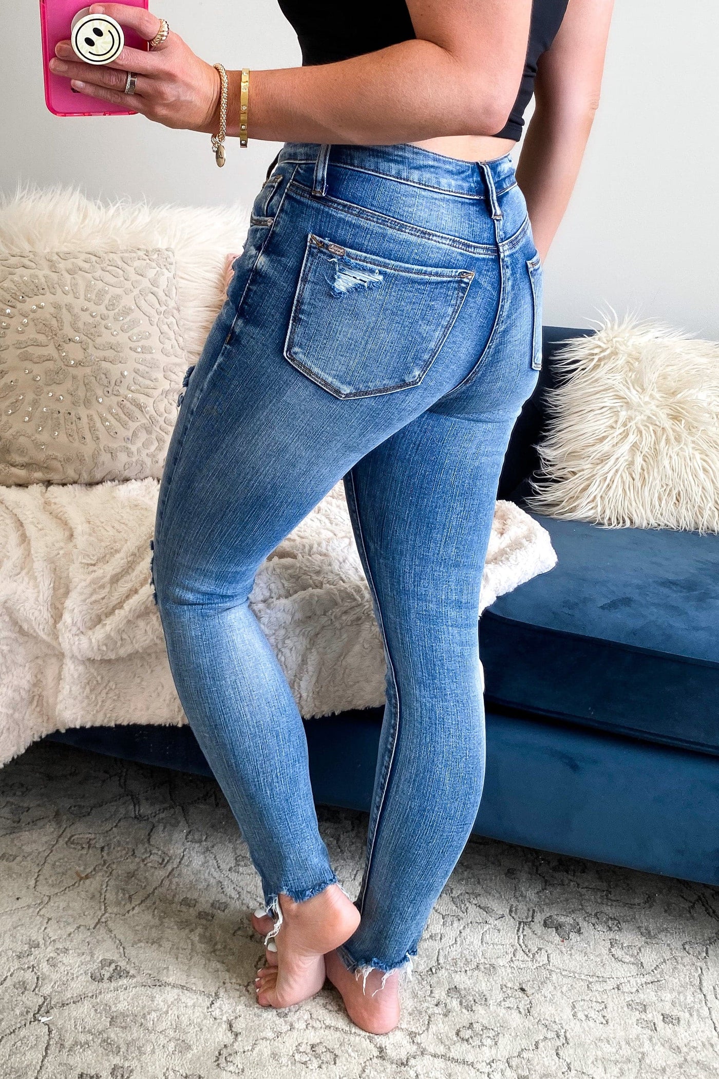  Micaela High Rise Distressed Jeans - FINAL SALE - Madison and Mallory