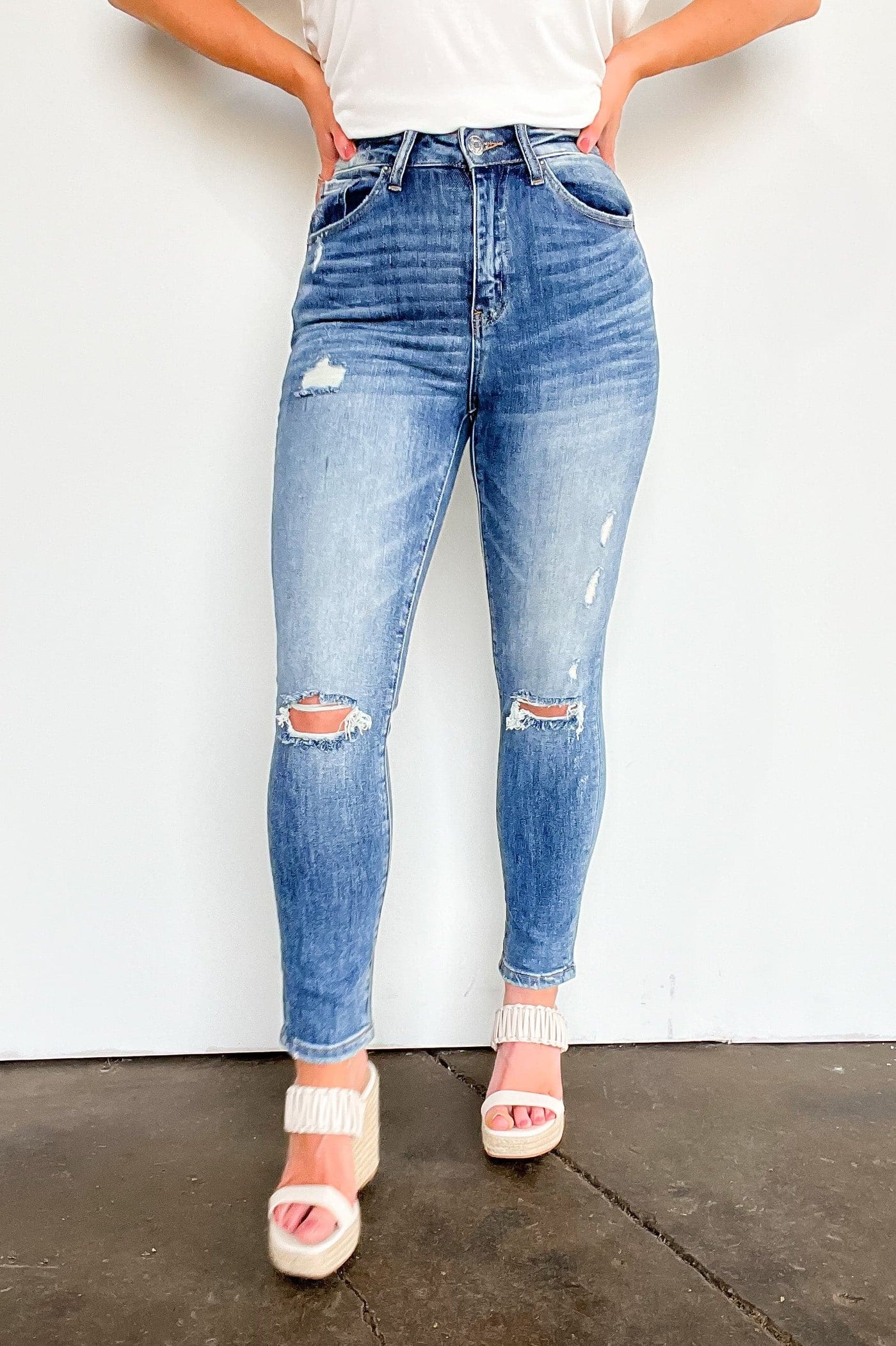 Collett High Rise Vintage Washed Skinny Jeans - BACK IN STOCK - Madison and Mallory