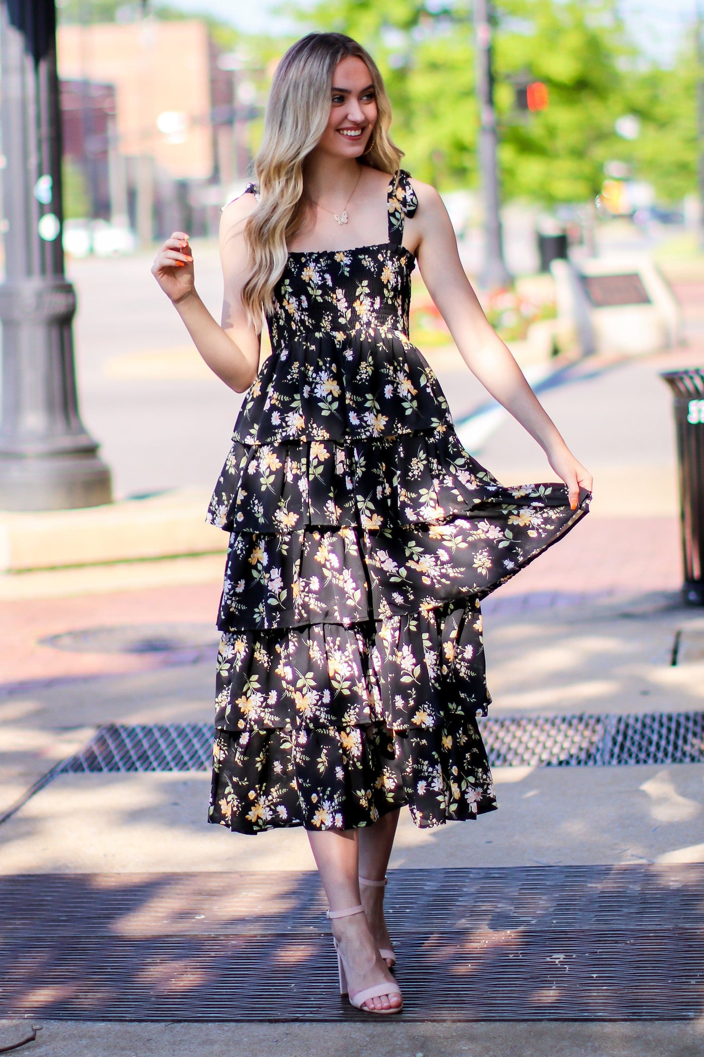  Folklore Floral Multi Tiered Dress - FINAL SALE - Madison and Mallory
