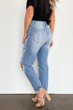  Altomare High Rise Distressed Girlfriend Jeans - FINAL SALE - Madison and Mallory