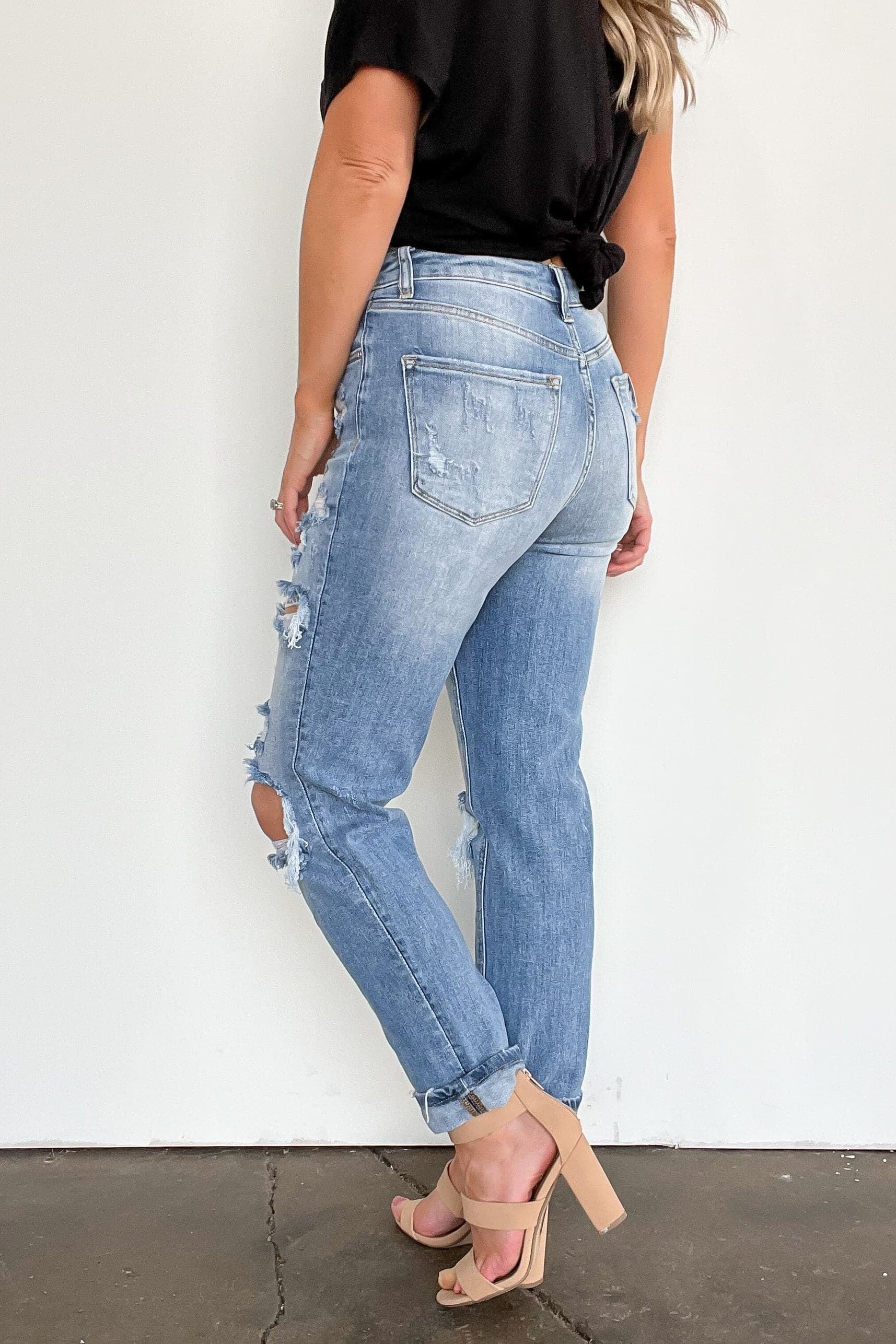  Altomare High Rise Distressed Girlfriend Jeans - FINAL SALE - Madison and Mallory